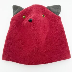 The Mouse Works Red Fox Fleece Beanie Hat - One Size Fits Most OSFM
